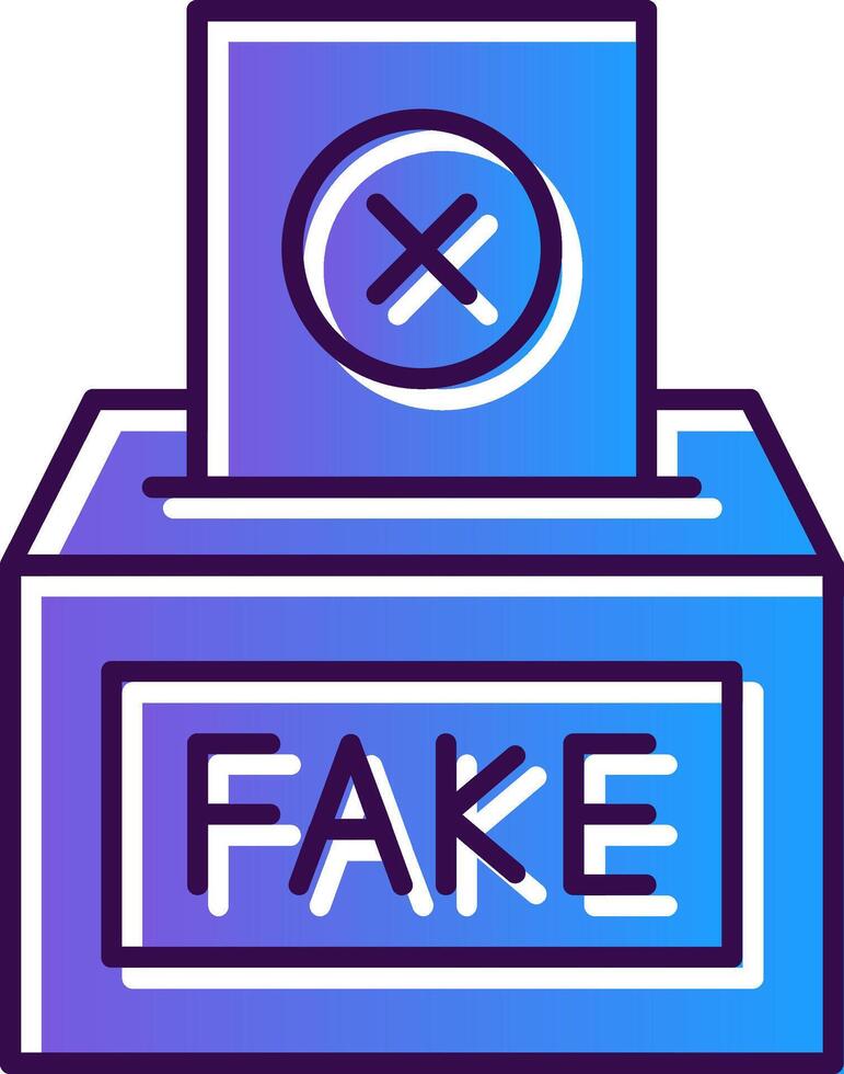 Fake Gradient Filled Icon vector