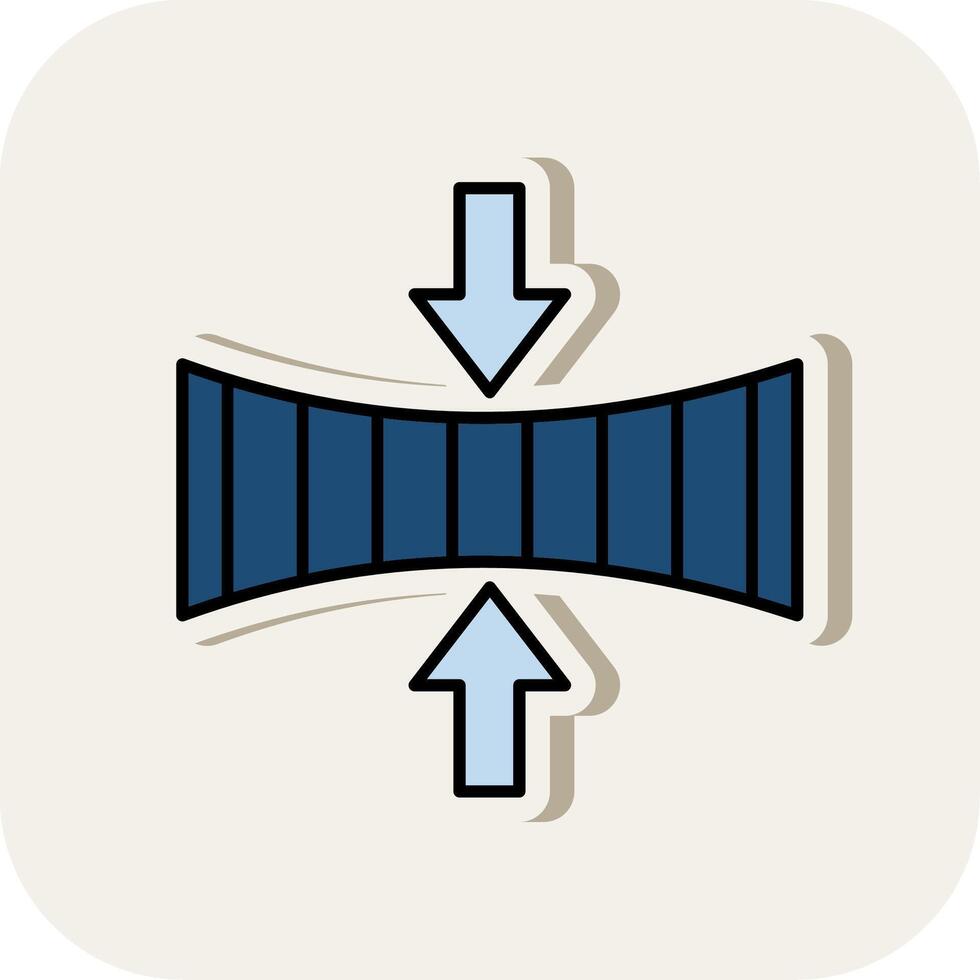 Elasticity Line Filled White Shadow Icon vector