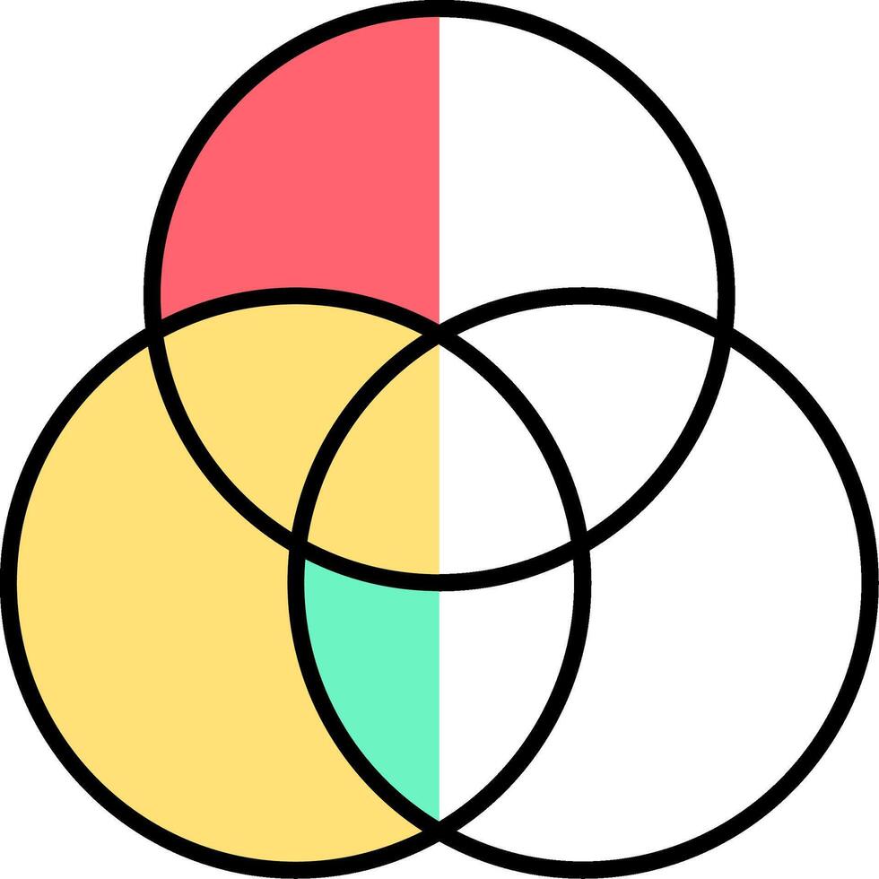 Color Palette Filled Half Cut Icon vector