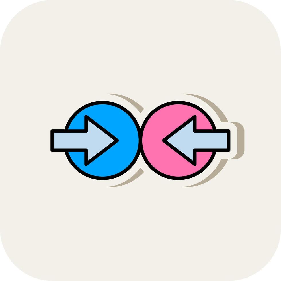 Collision Line Filled White Shadow Icon vector