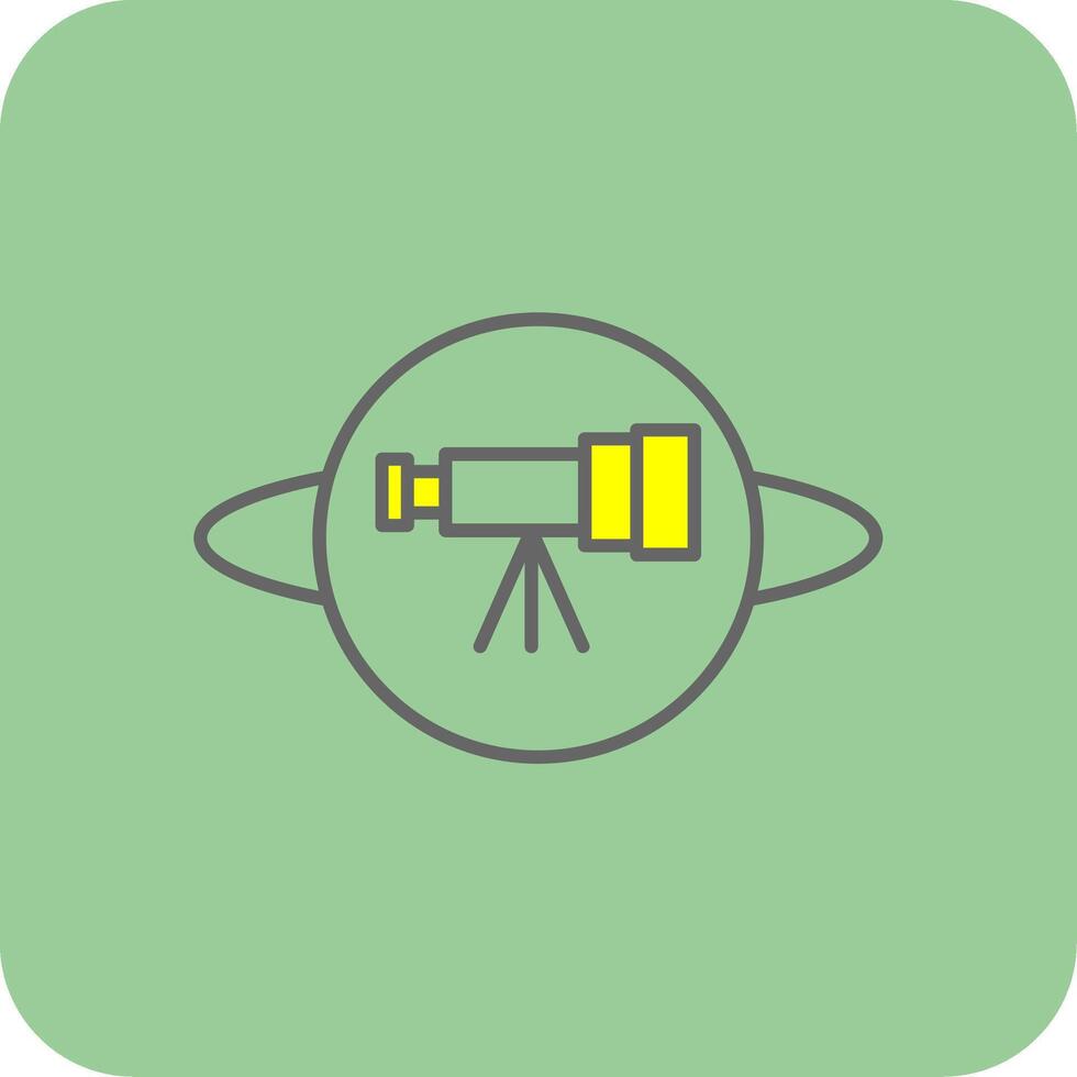 Astrophysics Filled Yellow Icon vector