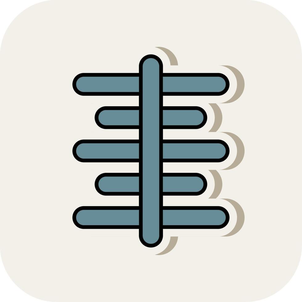 Center Align Line Filled White Shadow Icon vector