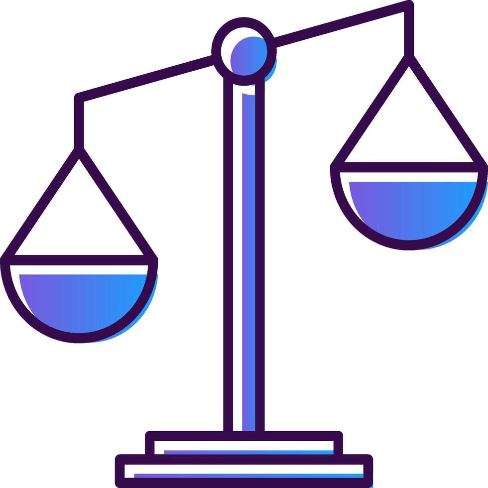 Unbalanced Gradient Filled Icon vector