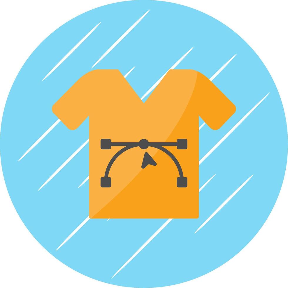 Shirt Design Flat Blue Circle Icon vector