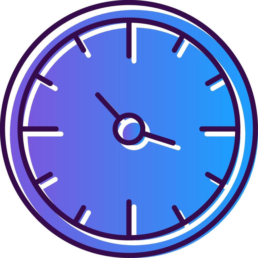 Clock Gradient Filled Icon vector