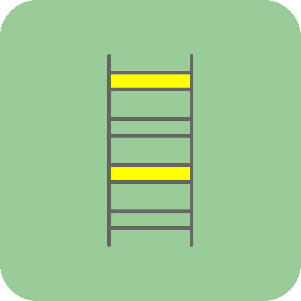 Ladder Filled Yellow Icon vector