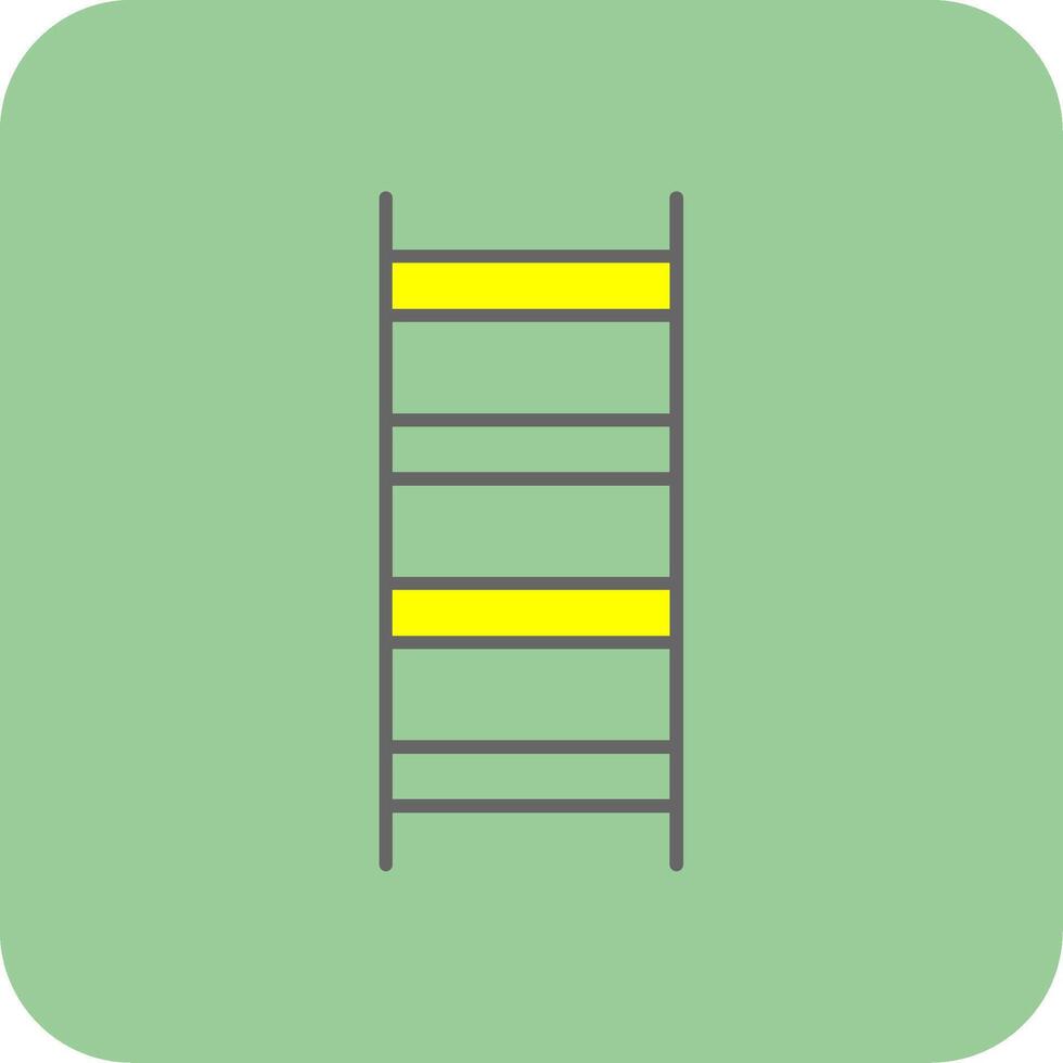 Ladder Filled Yellow Icon vector