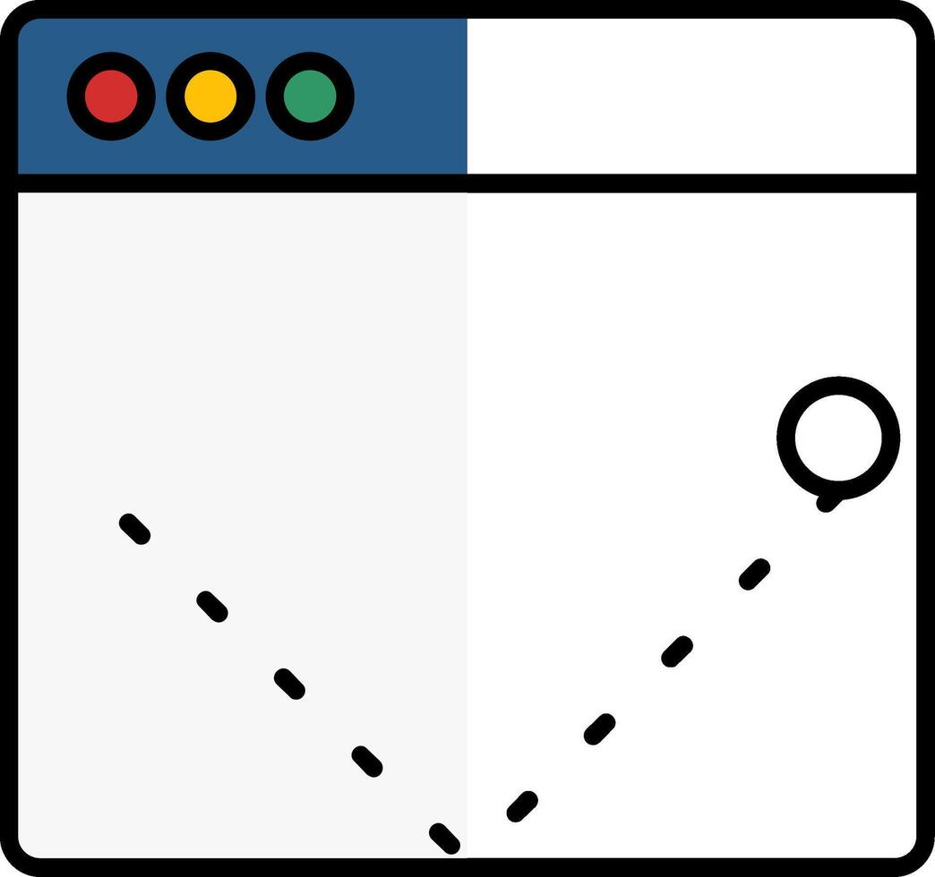 Bounce Rate Filled Half Cut Icon vector