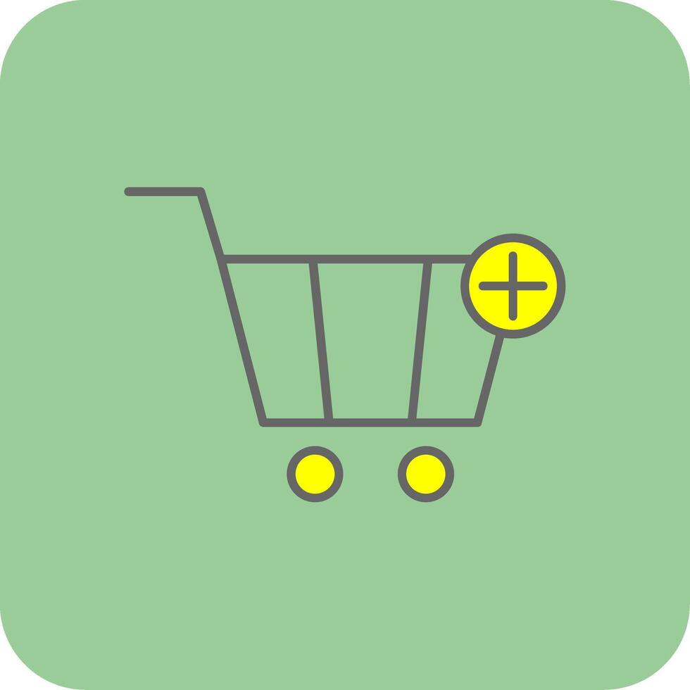 Add To Cart Filled Yellow Icon vector
