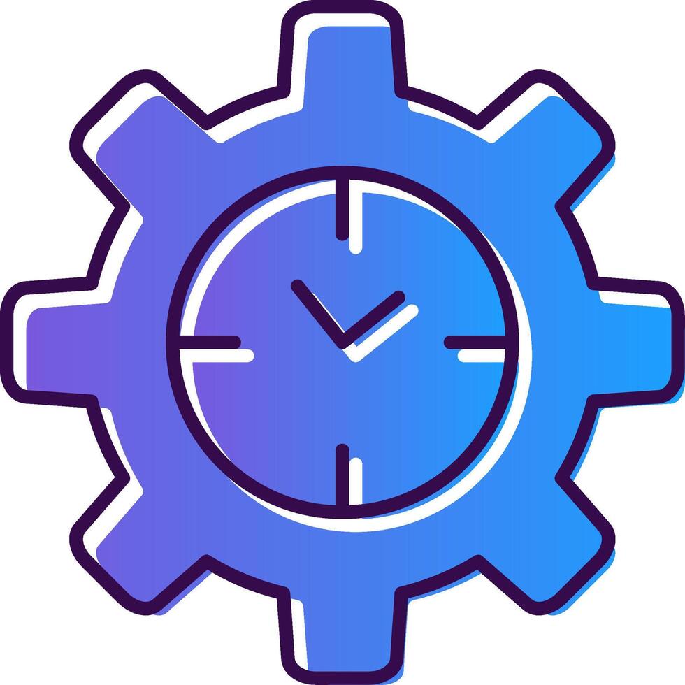 eficiente hora degradado lleno icono vector