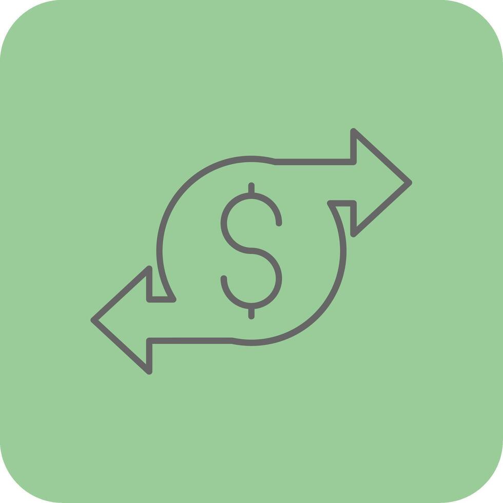 Money Transfer Filled Yellow Icon vector
