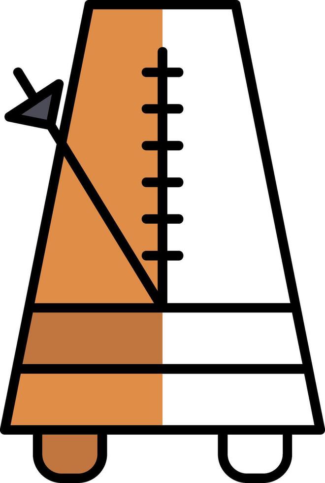 Metronome Filled Half Cut Icon vector