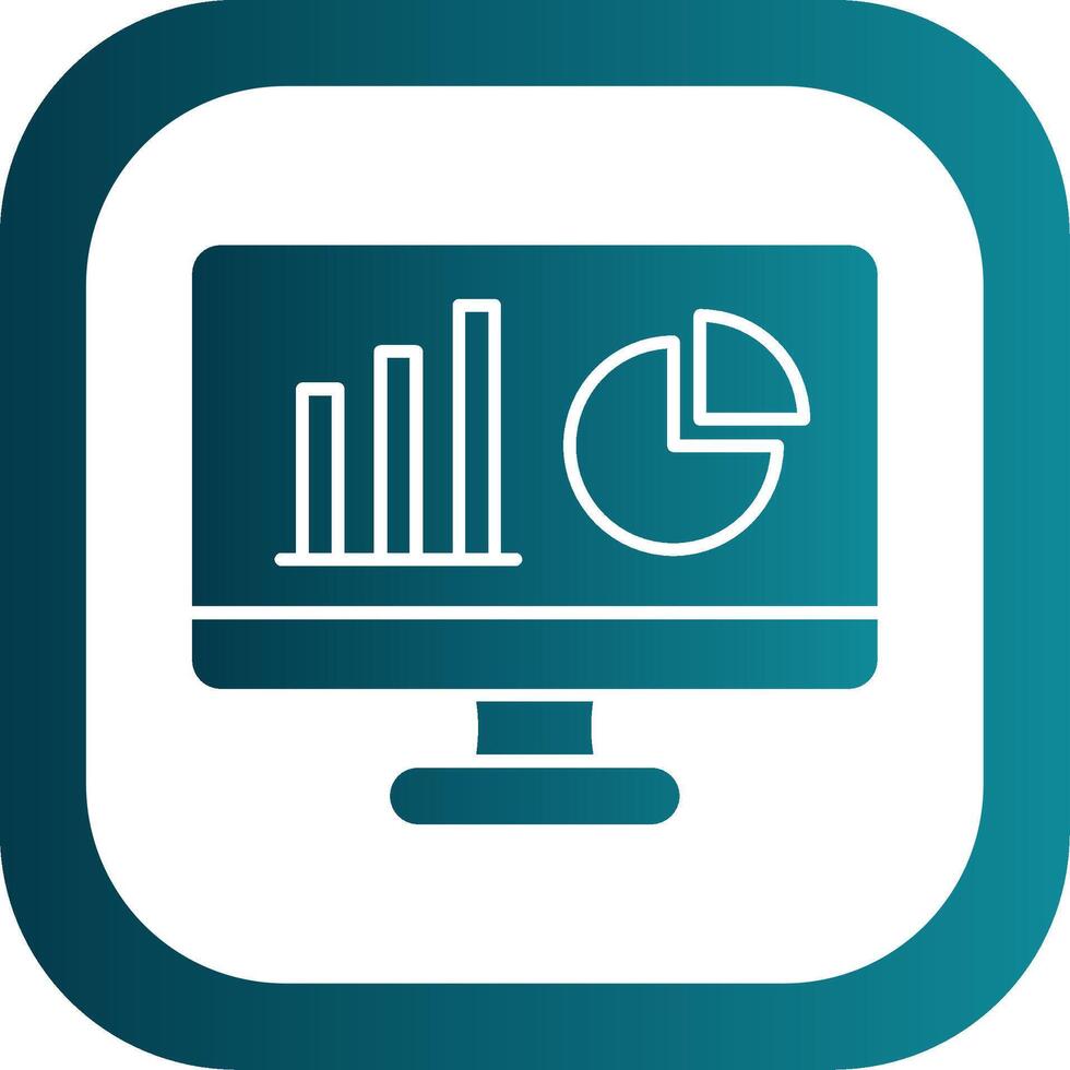 Dashboard Glyph Gradient Round Corner Icon vector