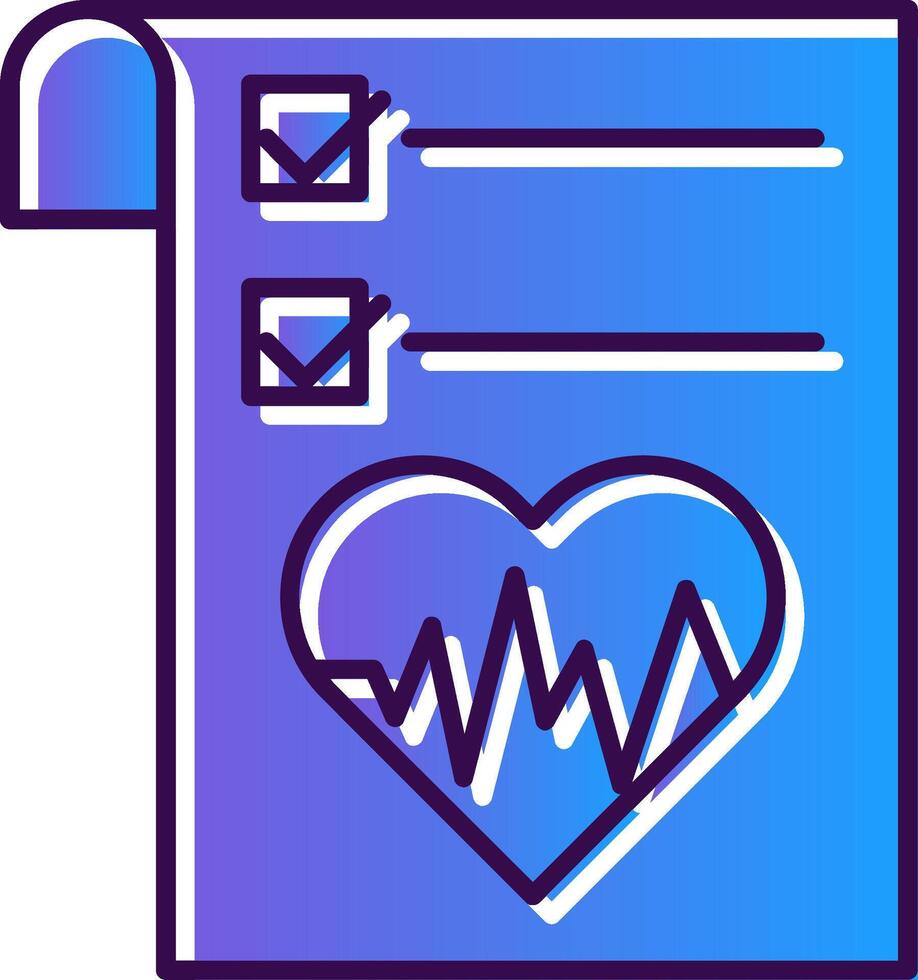Health Graph Gradient Filled Icon vector