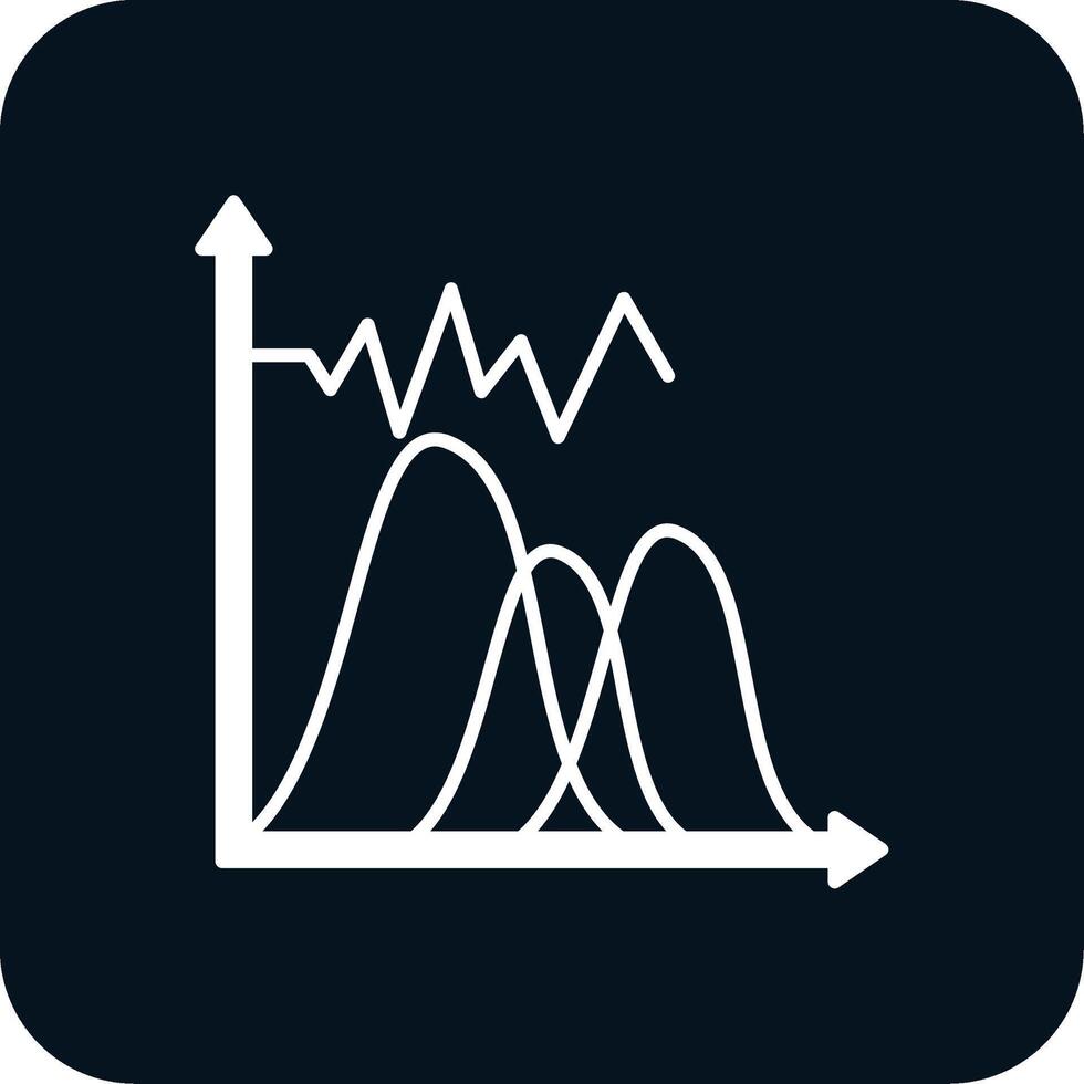 Wave Chart Glyph Two Color Icon vector