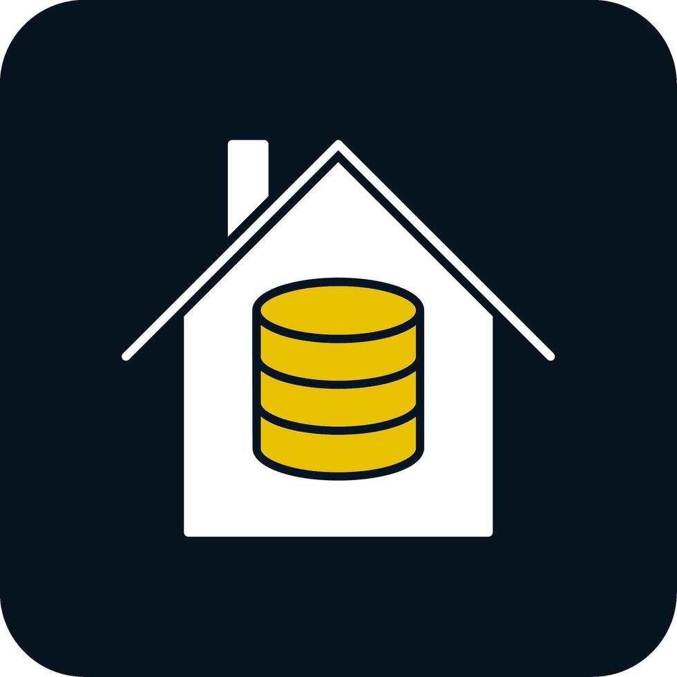 Data House Glyph Two Color Icon vector