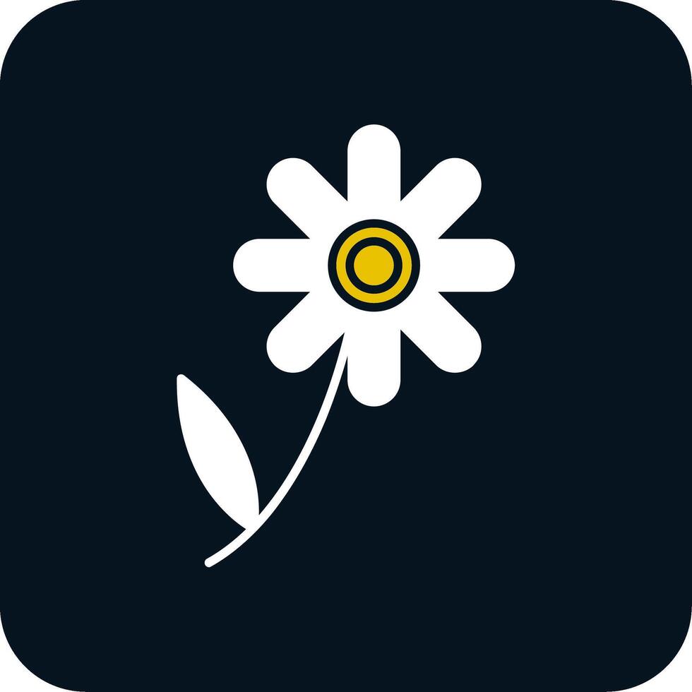 Chamomile Glyph Two Color Icon vector