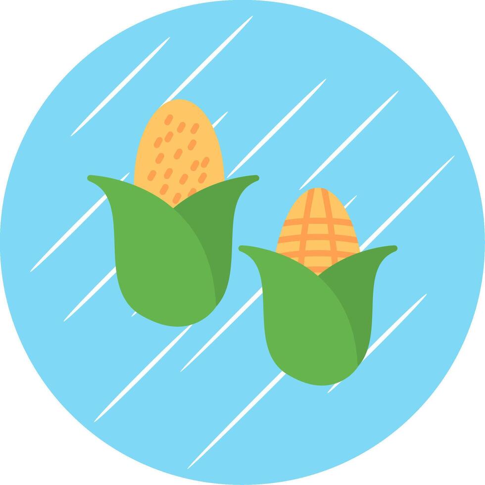 Corn Flat Blue Circle Icon vector
