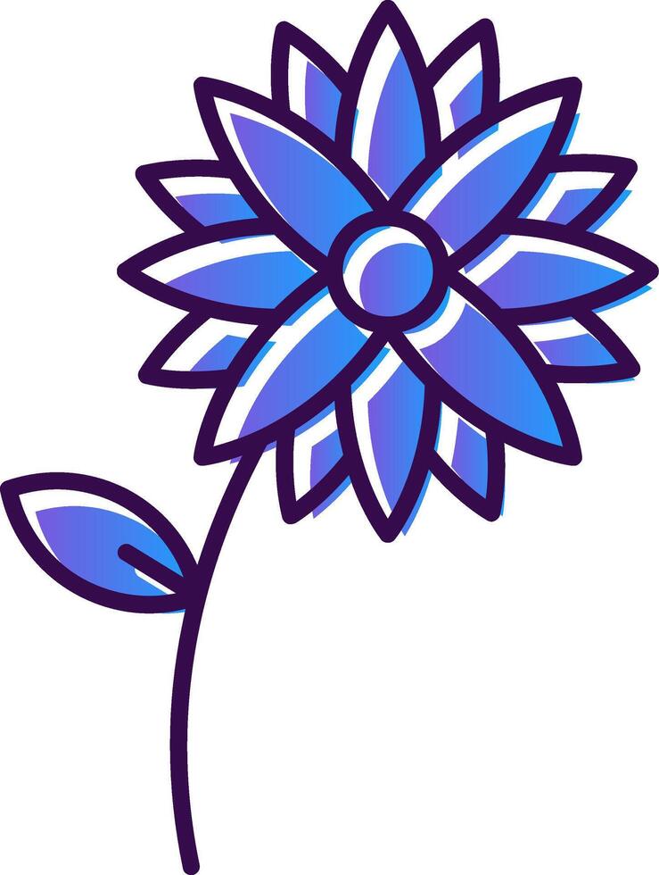 Flower Gradient Filled Icon vector