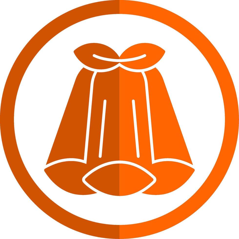 Pea Glyph Orange Circle Icon vector