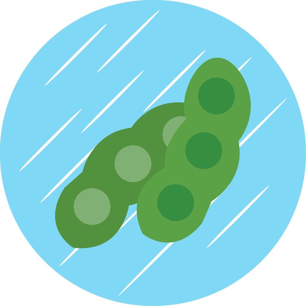 Soybean Flat Blue Circle Icon vector