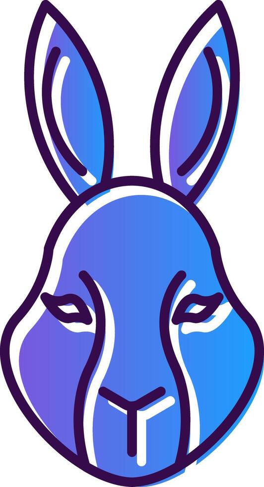 Rabbit Gradient Filled Icon vector