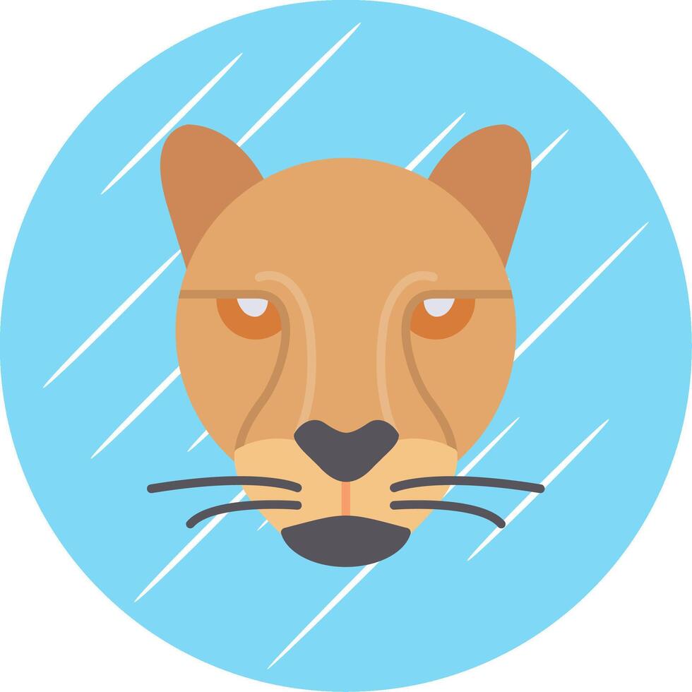 Cheetah Flat Blue Circle Icon vector