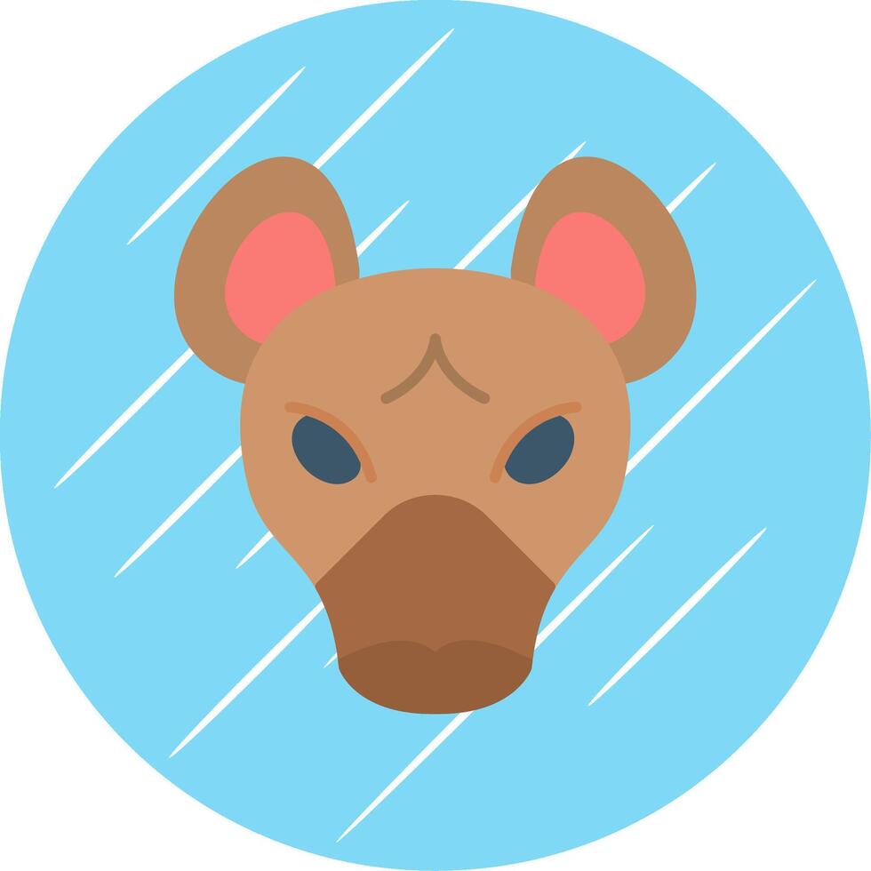 Hyena Flat Blue Circle Icon vector