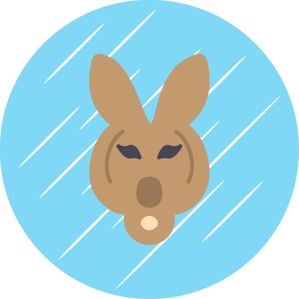 Kangaroo Flat Blue Circle Icon vector