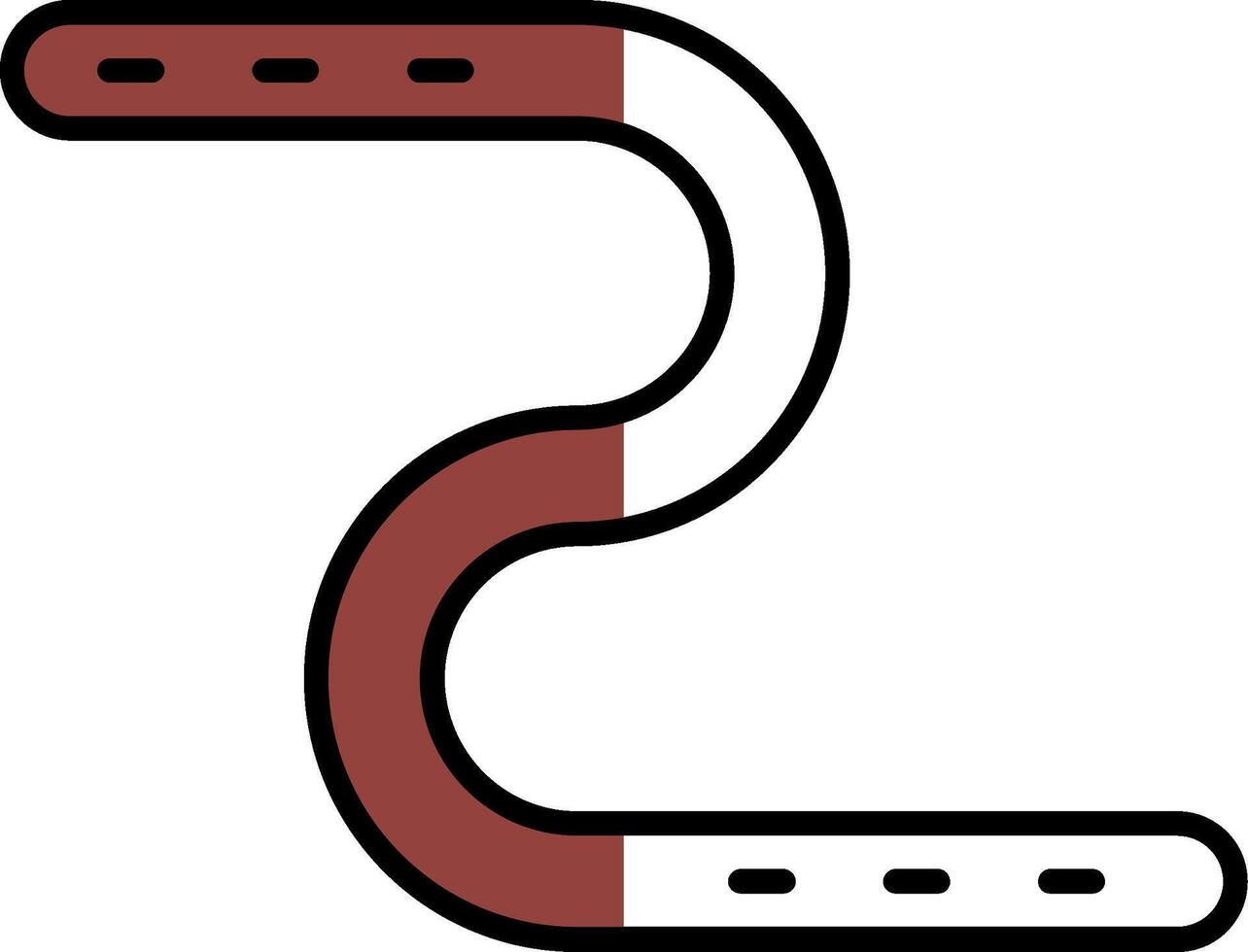 Earthworm Filled Half Cut Icon vector