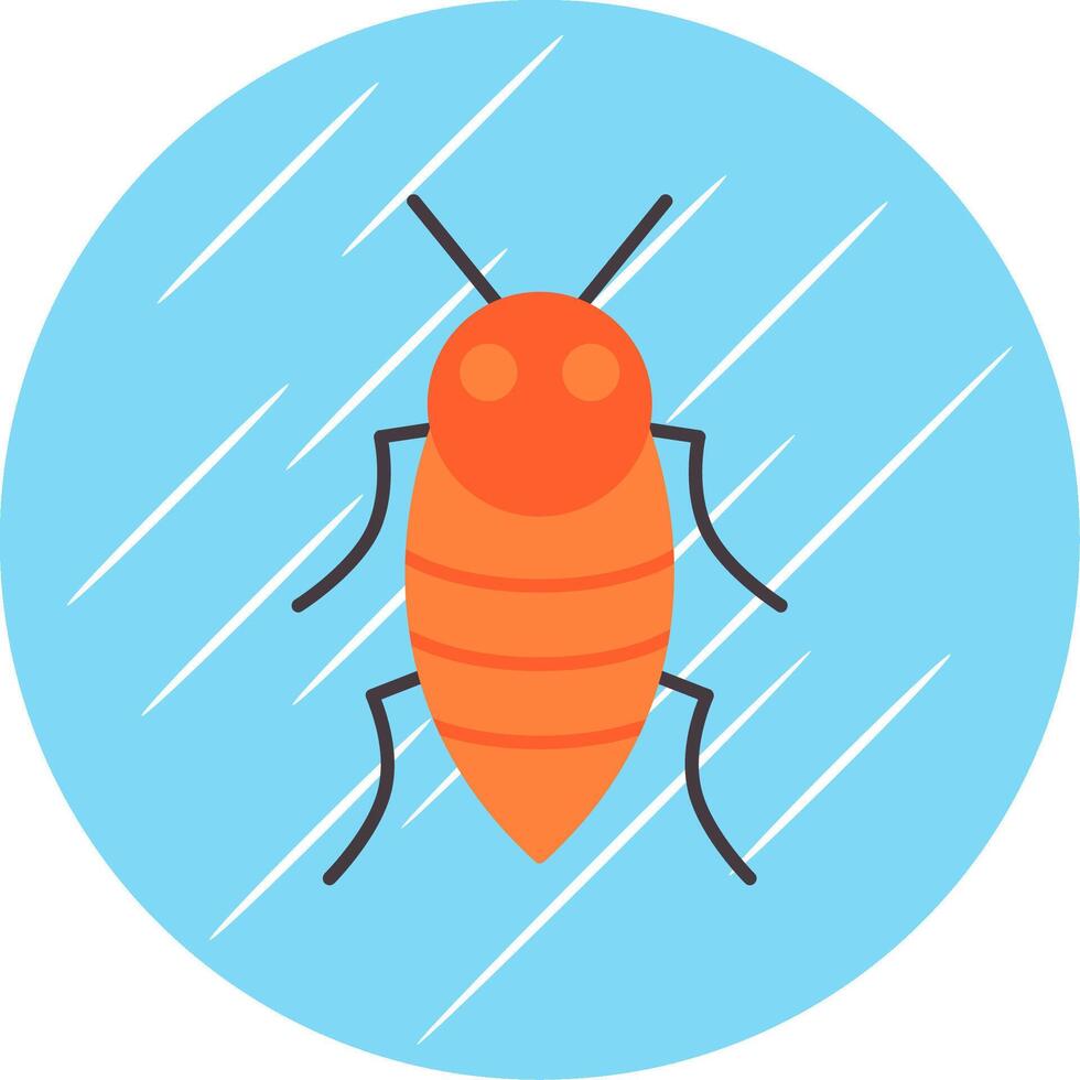 insecto plano azul circulo icono vector