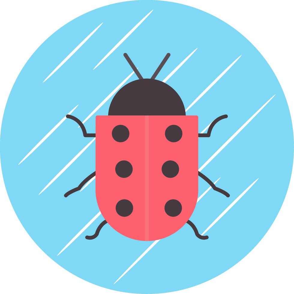 Bug Flat Blue Circle Icon vector