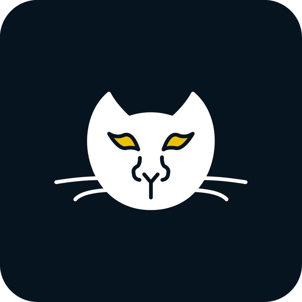 gato glifo icono de dos colores vector