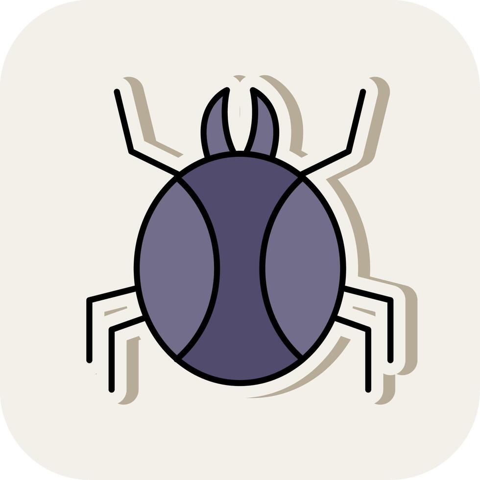 araña línea lleno blanco sombra icono vector