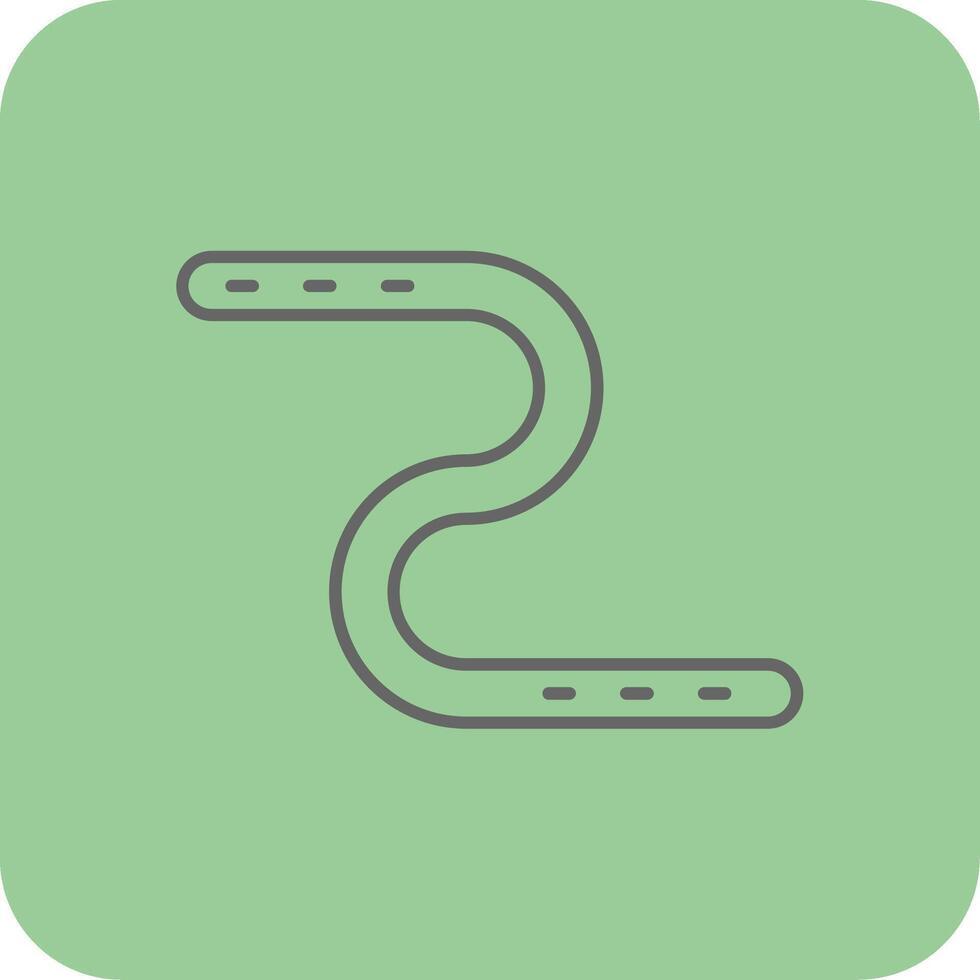 Earthworm Filled Yellow Icon vector