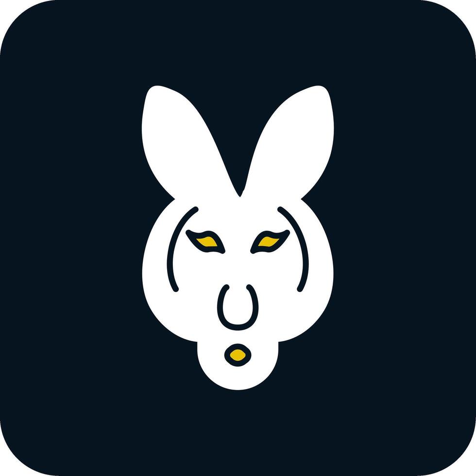 Kangaroo Glyph Two Color Icon vector