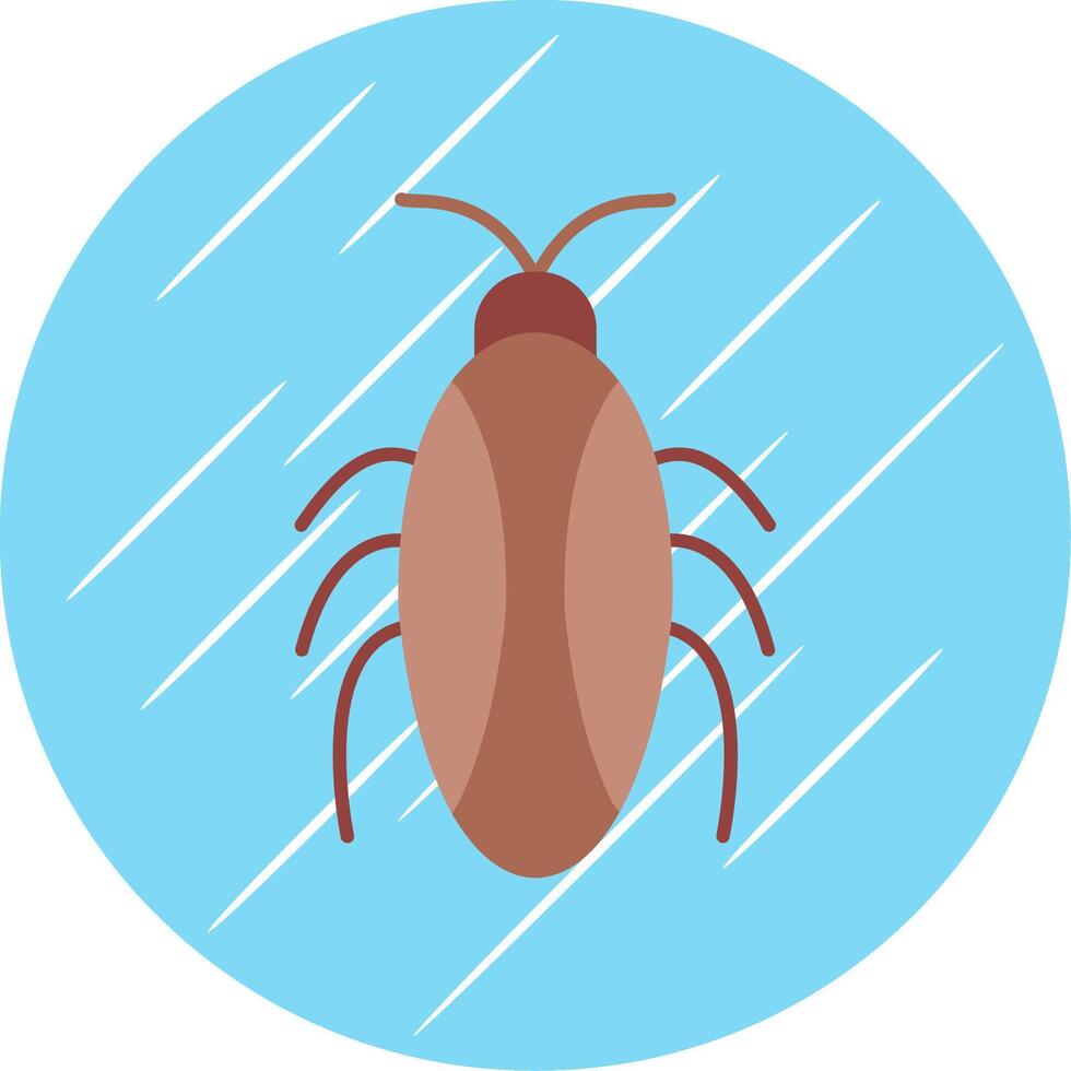 Cockroach Flat Blue Circle Icon vector