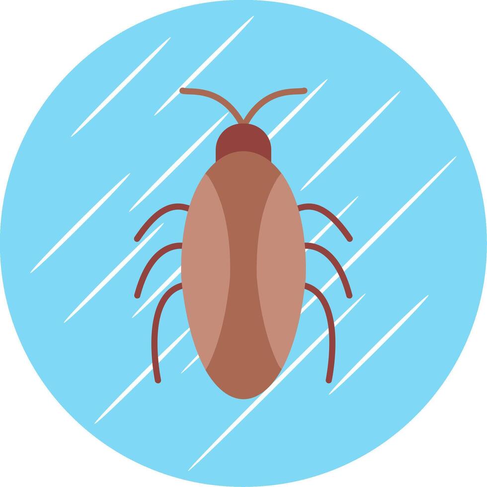 Cockroach Flat Blue Circle Icon vector