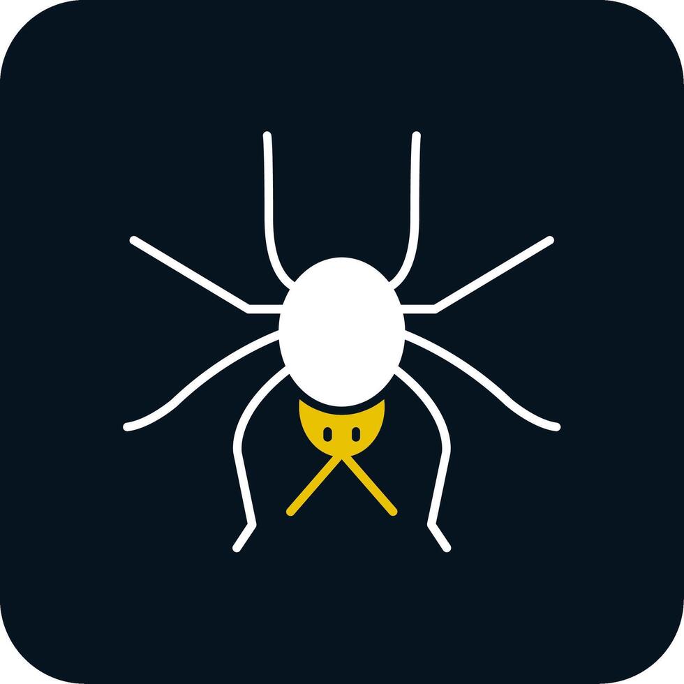 Spider Glyph Two Color Icon vector