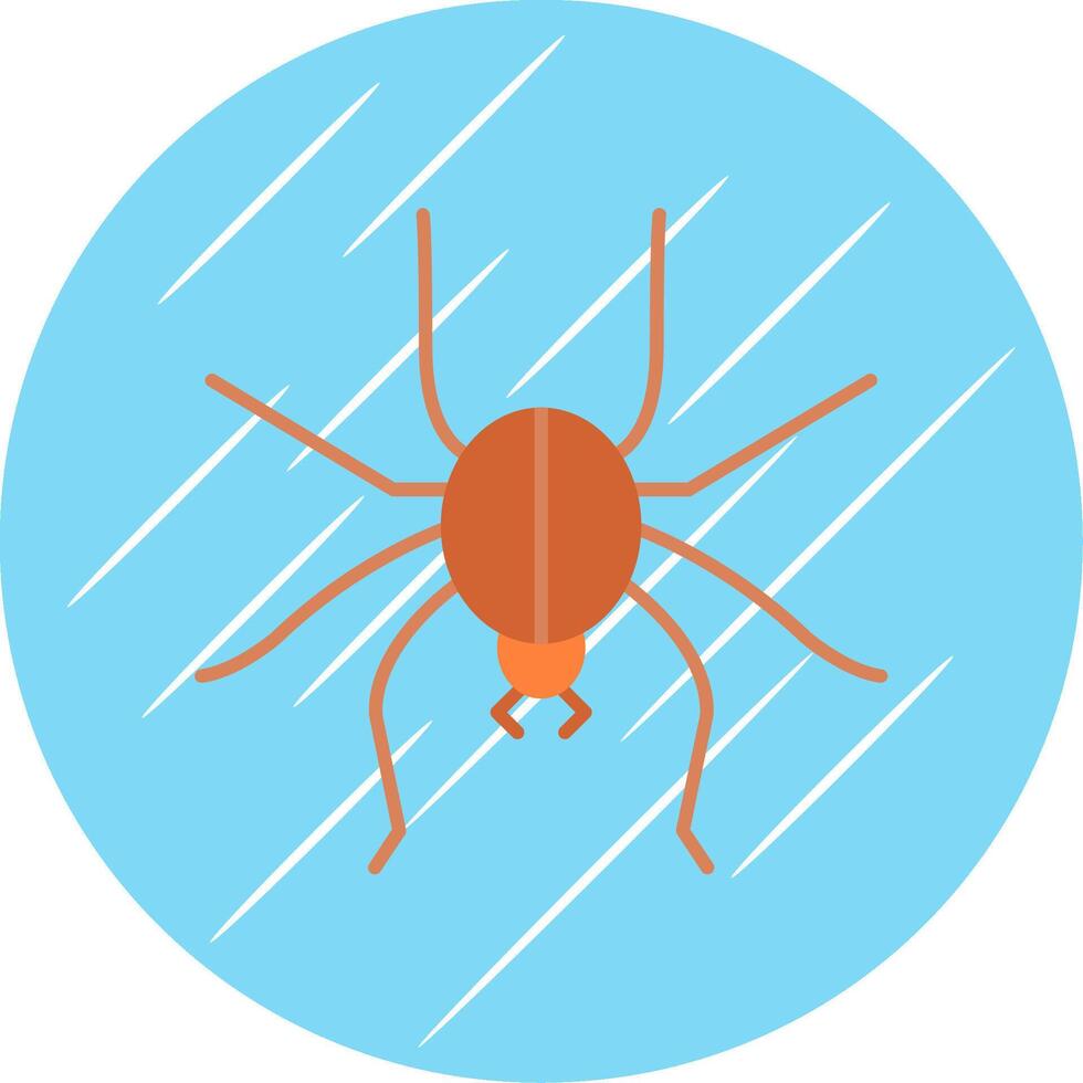 Spider Flat Blue Circle Icon vector