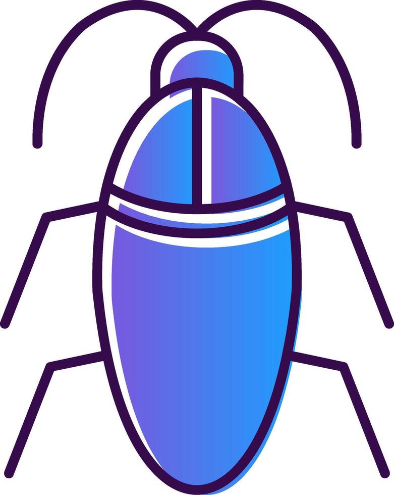Cockroach Gradient Filled Icon vector