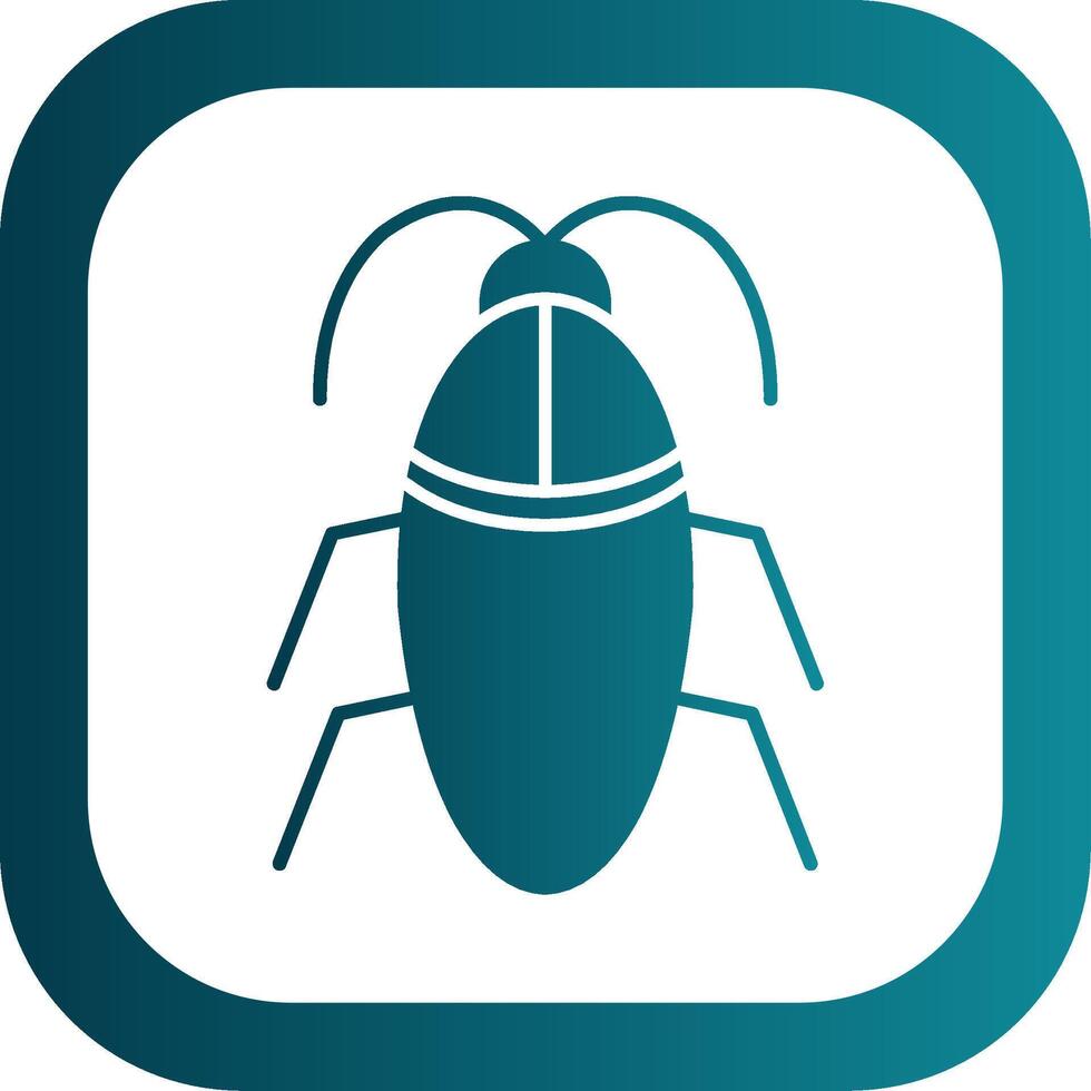 Cockroach Glyph Gradient Round Corner Icon vector