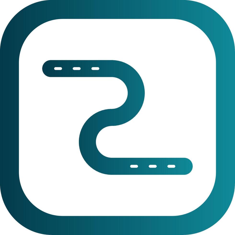 Earthworm Glyph Gradient Round Corner Icon vector