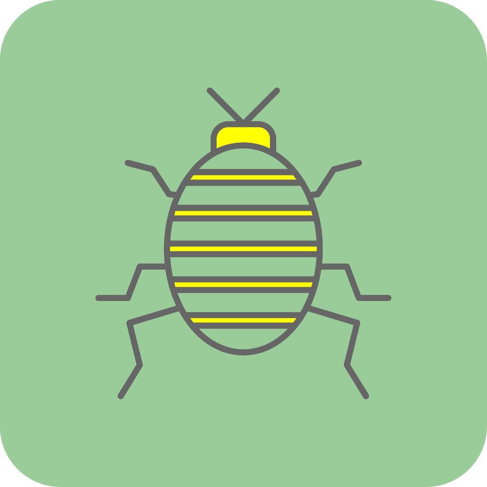 Bug Filled Yellow Icon vector