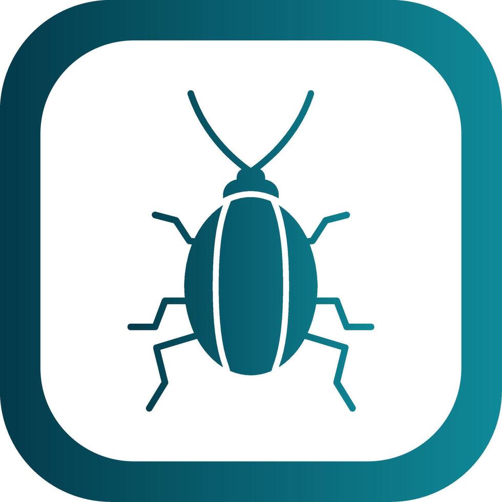 Cockroach Glyph Gradient Round Corner Icon vector