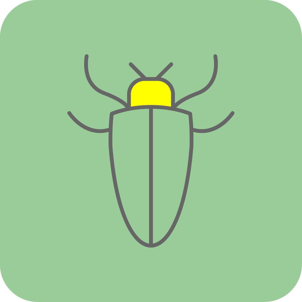 insecto lleno amarillo icono vector