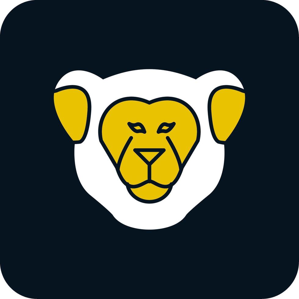 Lioness Glyph Two Color Icon vector