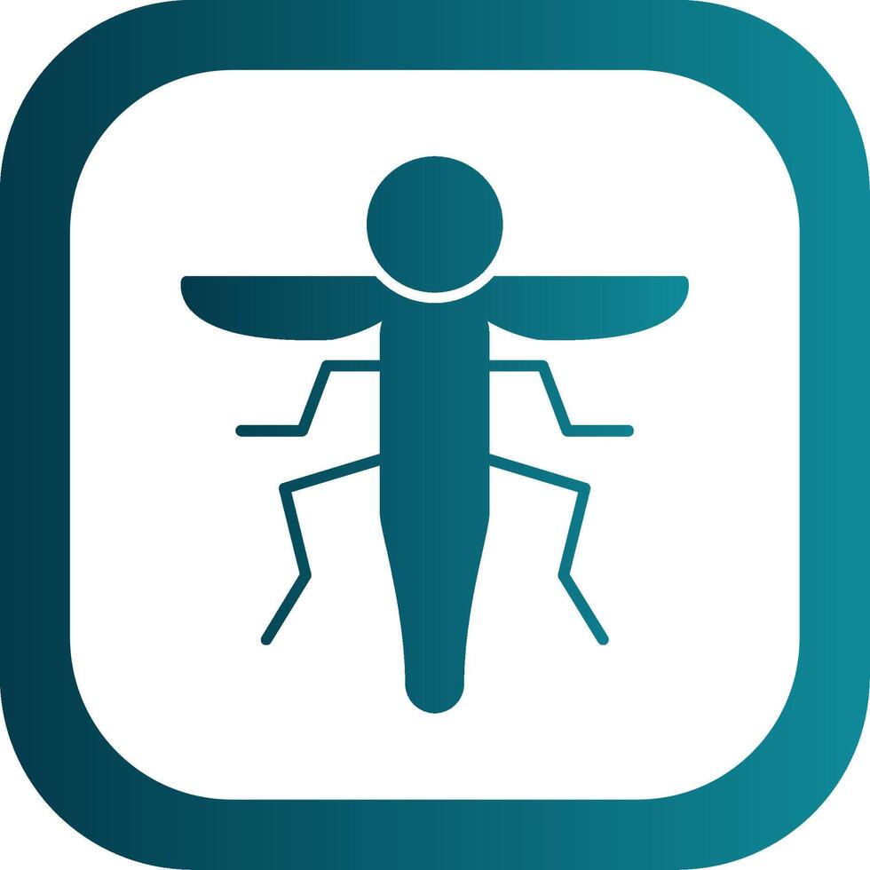 Insect Glyph Gradient Round Corner Icon vector