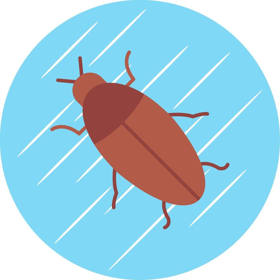 Cockroach Flat Blue Circle Icon vector