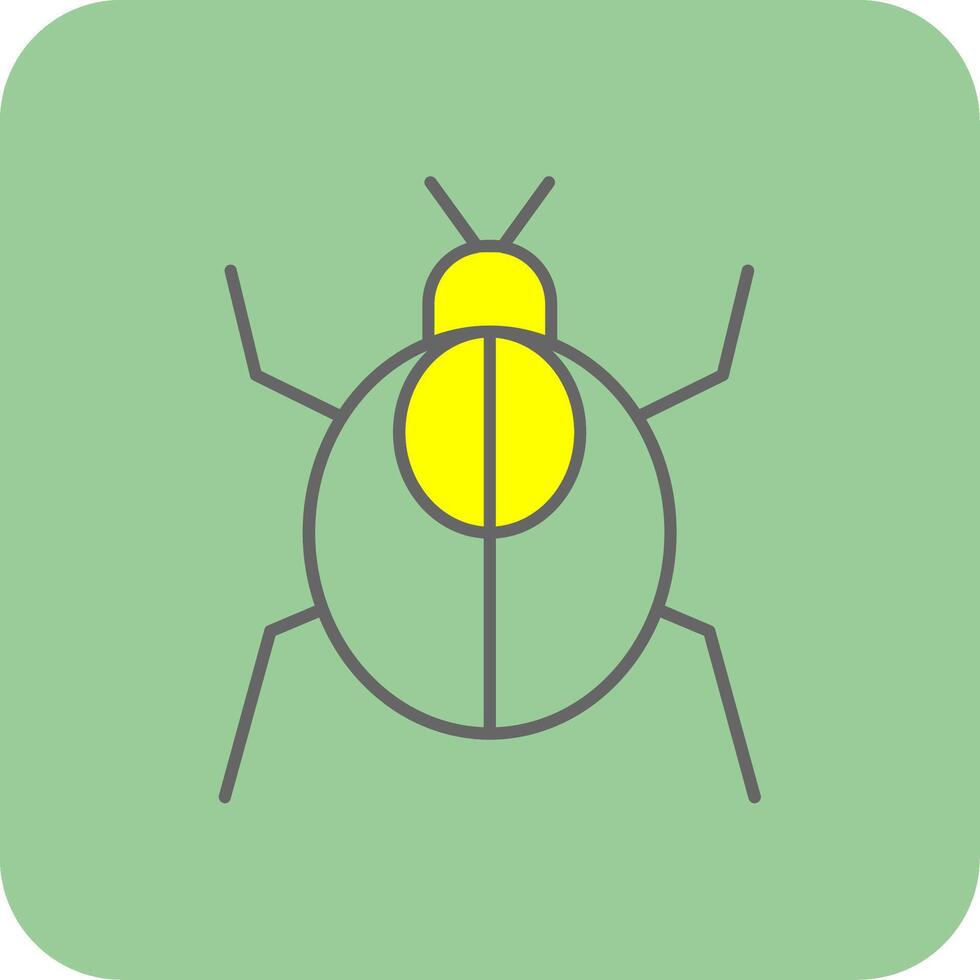 Cockroach Filled Yellow Icon vector